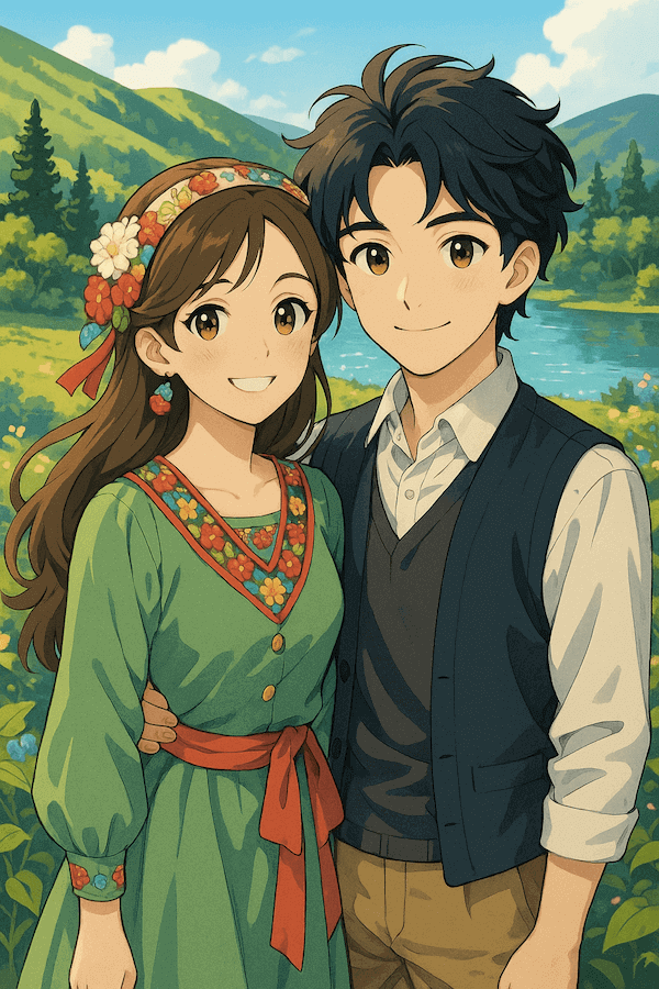 Stylized portrait with artistic effect