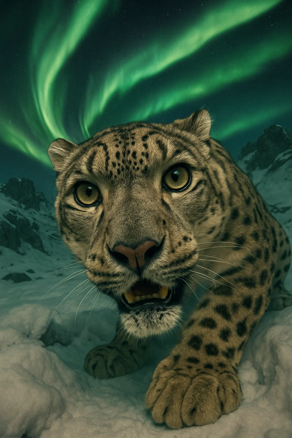 AI generated portrait with orange floral elements